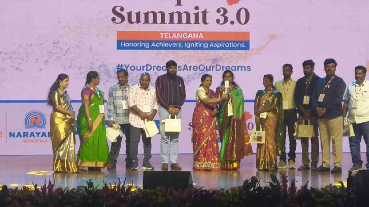 కొంగరకలాన్ నారాయణ గర్ల్స్ స్కూల్‌కు 'ఆస్పైర్ సమిట్ 3.0' అవార్డు | Atv News 