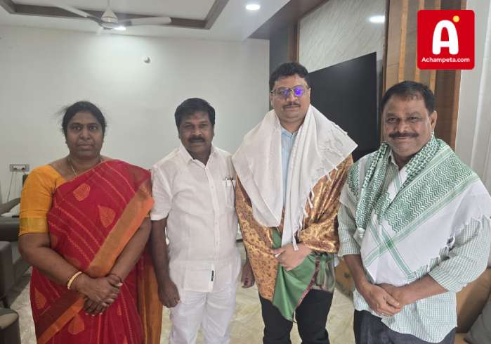 అచ్చంపేట ఎమ్మెల్యేను కలిసిన ఐఏఎస్ అబ్దుల్ షాహిద్; కలకత్తా డెవలప్‌మెంట్ సీఈఓకు అభినందనలు!